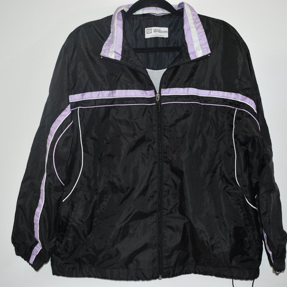 Wilson Vintage Zip-up Windbreaker Black Size XL